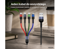 USAMS Kabel pleciony U26 4w1 3m 2A (2xlightning/microUSB/USB-C) - 1569003 - zdjęcie 2